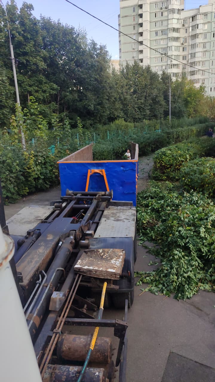 20-кубовый контейнер на участке